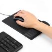 Black Rectangular Memory Foam Slow Rebound Wrist Mouse Pad - Breathable - 8