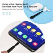 USB-C Charging Port Dust Plug & Lanyard Cleaning Brush Set - White - 6