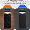USB-C Charging Port Dust Plug & Lanyard Cleaning Brush Set - Black - 3