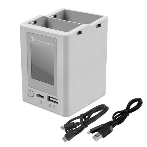 DJI Mini 4/3 Pro YX Color Screen Dual-way Charger Battery Manager - 1