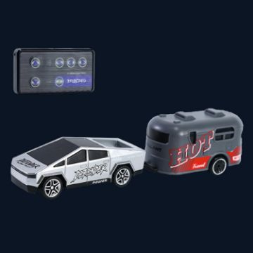 1:64 Mini Alloy Remote Control Car, Rechargeable Model, CO-5501E Gray - 1