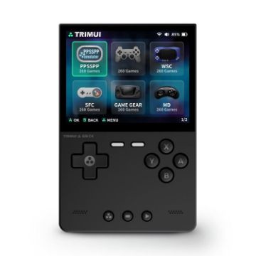 TRIMUI BRICK 64G Black Open Source Pocket Console Bluetooth Retro Arcade - 1