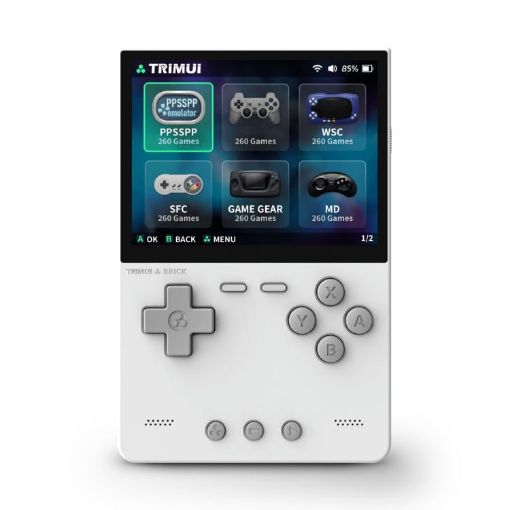 TRIMUI BRICK 128G White Open Source Pocket Console Bluetooth Retro Arcade - 1