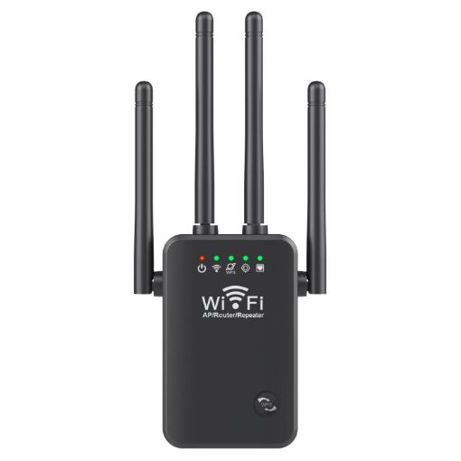 Urant U9 300Mbps 2.4G WiFi Repeater Signal Amplifier WPS US Plug Black - 1