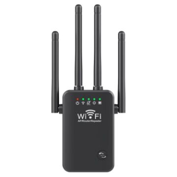 Urant U9 300Mbps WiFi Repeater 2.4G Signal Amplifier WPS UK Plug Black - 1