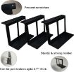 Under Desk Laptop Tablet Mini PC Storage Stand, Metal Tray Rack 4.8cm - 3