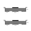 Under Desk Laptop Tablet Mini PC Storage Stand, Metal Tray Rack 4.8cm - 5