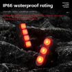 WEST BIKING Bicycle Night Riding Brake Taillight - Square Light Basic - 3