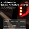 WEST BIKING Bicycle Night Riding Brake Taillight - Square Light Basic - 4
