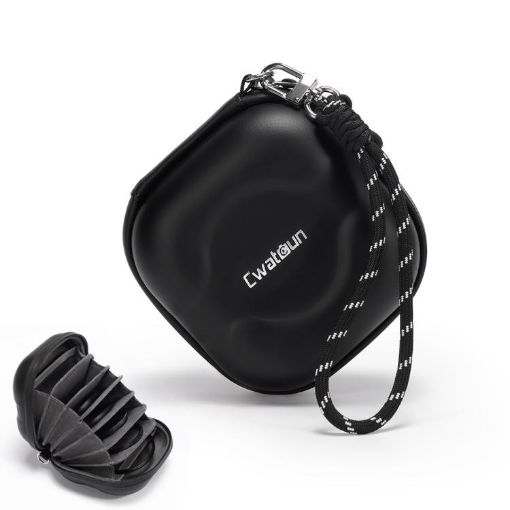Cwatcun D164 Black Small Filter Organizer Camera Lens Protection Bag - 1