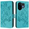 Vivo S30 Light Blue Embossed Rose RFID Anti-theft Leather Phone Case - 2