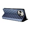 Sharp Aquos R10/R9 Blue Flip Leather Phone Case with Cubic Grid Texture - 5
