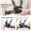 4 in 1 Quick Release Body Mount Belt Chest Strap with Screw - Grey - 6