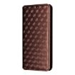 Fossibot S3 Pro Brown Leather Phone Case - Cubic Grid Texture Flip - 2
