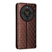 Fossibot S3 Pro Brown Leather Phone Case - Cubic Grid Texture Flip - 3