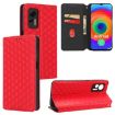 Ulefone Note 14 Red Flip Leather Phone Case with Cubic Grid Texture - 1
