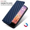 Ulefone Note 17 Pro Blue Flip Leather Phone Case with Cubic Grid Texture - 5