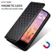 Ulefone Note 19 Flip Leather Phone Case - Black Cubic Grid Texture - 5