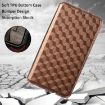 Ulefone Note 20 Pro Brown Flip Leather Phone Case with Cubic Grid Texture - 6