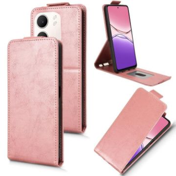 OPPO A5x 5G/4G Magnetic Flip Leather Case with Buckle - Rose Gold - 1