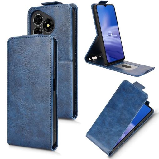 Ulefone Note 19 Blue Magnetic Vertical Flip Leather Phone Case with Buckle - 1