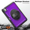 iPad Pro 13 2024 Purple Honeycomb Hand Grip Turntable Stand Case - 5