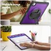 iPad Pro 13 2024 Purple Honeycomb Hand Grip Turntable Stand Case - 8