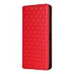 OnePlus 13T Red Flip Leather Phone Case with Cubic Grid Texture - 2