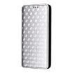 OnePlus Ace 5 Racing Flip Leather Phone Case - Silver Cubic Grid Texture - 2