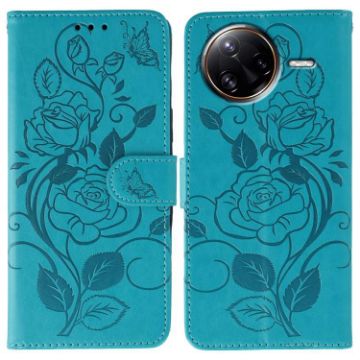 Xiaomi Poco F7 Ultra/Redmi K80 Pro Blue Rose Butterfly Leather Case - 1