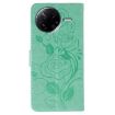 Xiaomi Poco F7 Pro/Redmi K80 Green Rose Butterfly Leather Case - 3
