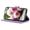 Xiaomi 14T Pro Purple Rose Butterfly Embossed Leather Phone Case - 5