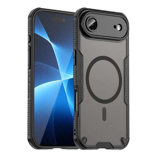 iPhone 17 Air Armor Glaze MagSafe Magnetic Case - Black - 1