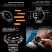 AK77 BT Call Smart Watch - Blood Oxygen/Pressure/Heart Rate Monitor, Black - 8