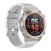 AK81 BT Call Smart Watch, Blood Pressure/Heart Rate Monitor, Silver Silicone - 2