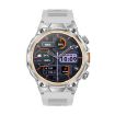 AK81 BT Call Smart Watch, Blood Pressure/Heart Rate Monitor, Silver Silicone - 3