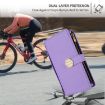 Vivo X200s 5G Crossbody Leather Phone Case - Purple, Cross Texture - 6