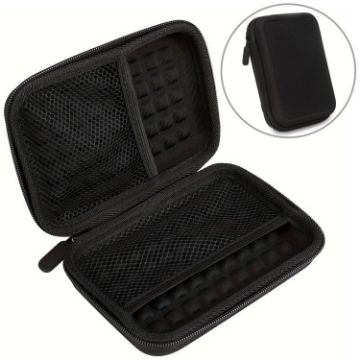 Portable Black EVA Storage Box for Mobile Hard Drive Data Cable - 1