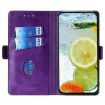 Redmi A5 4G Leather Phone Case, Contrast Color, Purple/Rose Red - 3