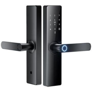 Z17 Tuya Smart WiFi Fingerprint Password Door Lock, 18cm, Black - 1