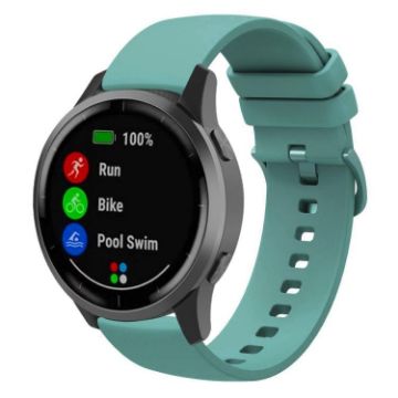 18mm xDfind Flat Pure Color Silicone Watch Band - Cactus Green - 1