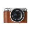 FUJIFILM X-M5 Retro Litchi Leather Camera Case Bag with Strap (Coffee) - 2