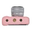 FUJIFILM X-M5 Pink Retro Litchi Texture Leather Camera Case with Strap - 5