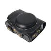 Canon G7 X Mark III Retro Leather Camera Case Bag with Strap (Black) - 5