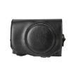 Canon PowerShot SX740 HS Leather Camera Case Bag with Strap (Black) - 1