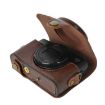 Canon PowerShot SX740 HS Leather Camera Case Bag with Strap - Coffee - 4