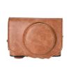 Canon PowerShot SX740 HS Leather Camera Case Bag with Strap - Brown - 1