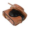 Canon PowerShot SX740 HS Leather Camera Case Bag with Strap - Brown - 4