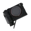 Sony Alpha 7C II Litchi Texture PU Leather Camera Half Case - Black - 6