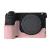 Sony ILCE-6700/A6700 Pink Litchi Texture PU Leather Camera Half Case - 1